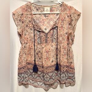 Pink Rose Women's Floral Top